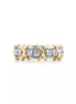Yellow gold "X"  Ring